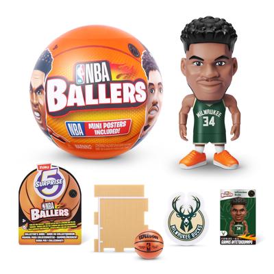 ZURU 5 Surprise NBA Ballers Series 1 Collection Mystery Capsule Girls Toy Realistic Miniature Baby Playset Accessories