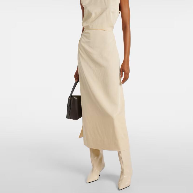 Krazing Pot Chaussures en microfibre pour automne et hiver, talons aiguilles, grande taille 45, taille 44, taille 46, bottes au-dessus du genou pour femmes