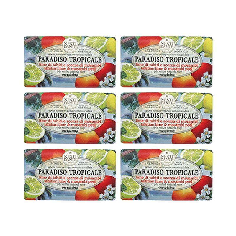 NESTIDANTE Paradiso Lime & Mosambiphil Мыло 250г х 6 шт. [Коробочный продукт]