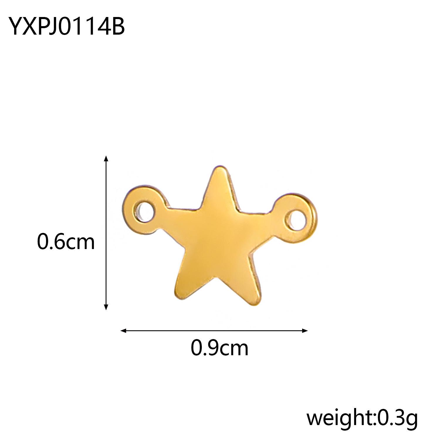 CARLIDANA Little Five-pointed Star Charm Stainless Steel Gold Plated Pendant Titanium Steel DIY Jewelry Accessories Earrings