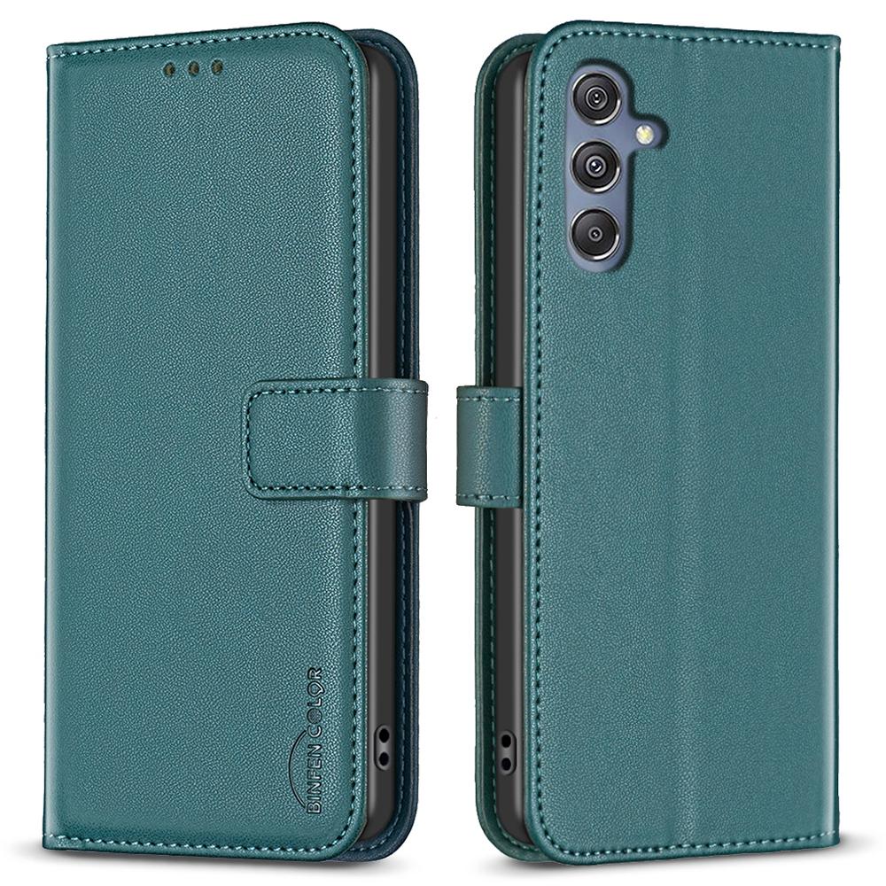 BINFEN COLOR BF17 Leather Flip Cover for Samsung Galaxy F34 5G/M34 5G,Wallet Stand Full Protection Phone Case