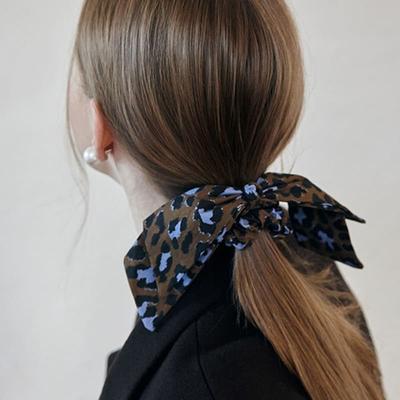 Be Dullest Leopard Ribbon Hair Scrunchie