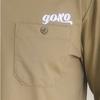 GOXO Logo Long Sleeve Two Pocket Beige