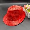 Adult Kids Sequins Shining Short Brim Hemming Jazz Hat Decorated Stage Show Performance Hat Carnival Hat Party Supplies Gift