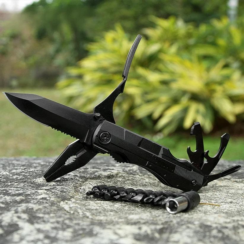 Multi Functional Portable Folding Pliers Tool,Edc Screwdriver Head Multifunctional Tool,Outdoor Survival Combination Tool.