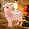 Acrylic Goat Pendant with Snowflake Goat Car Ornament Goat Hanging Ornament  Christmas Tree Decor