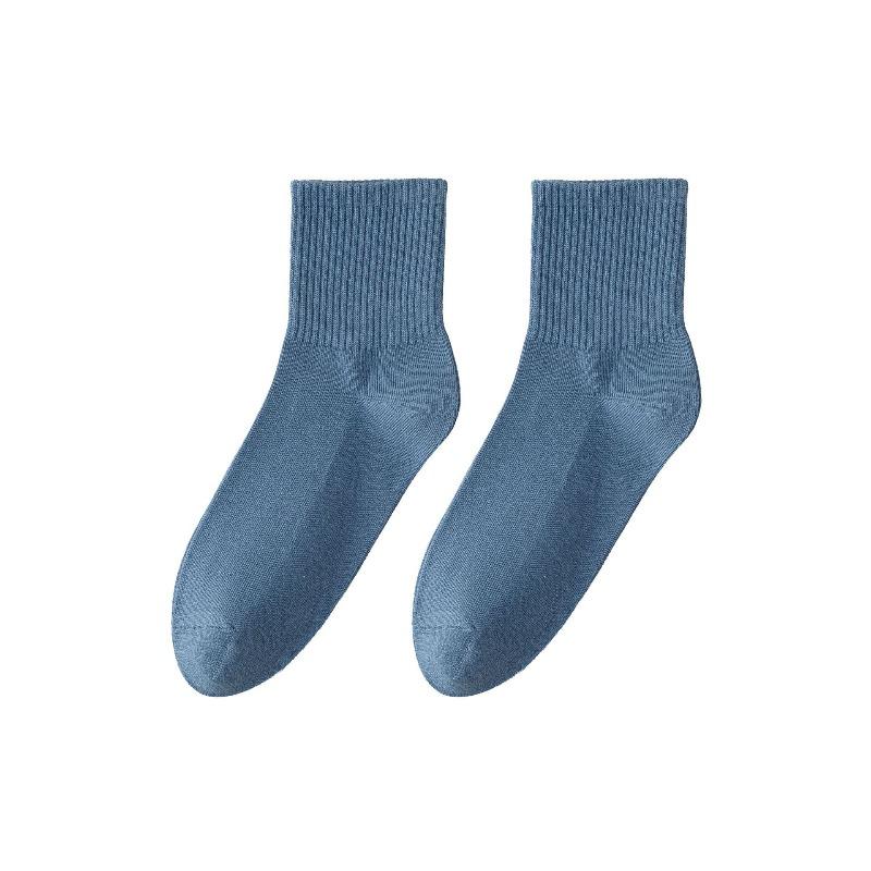 Cotton Men's Pure Short Socks for Spring and Summer, Anti-bacterial, Gray, Thin, Odor-resistant, Sweat-absorbent, Without Bones