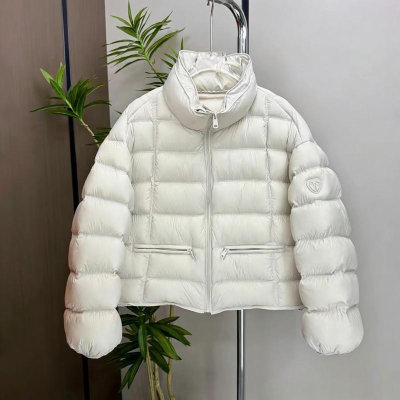 Womens Lightweight Short Puffer Jacket With Stand Collar 90% Duck Down Fill Winter 2026