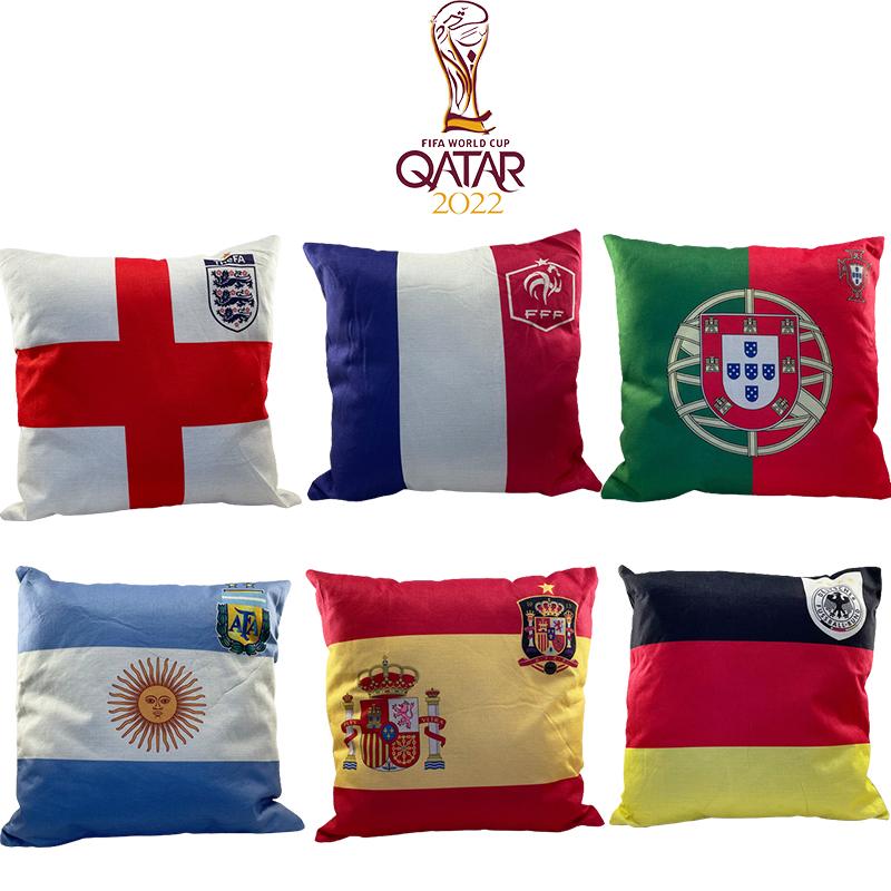 Buy Flag Qatar 2022 Cushion Soft Filled Throw Pillow Home Decoration at