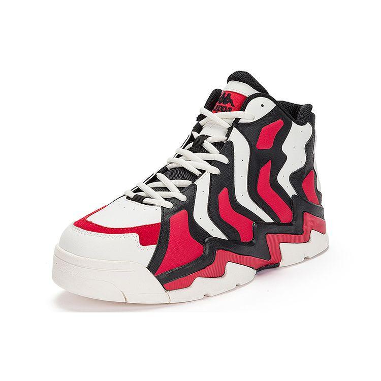 Kappa Comfortable Simple Casual Fashion High-Top Sneakers Exquisite Details Unisex Sneakers White Black Red K0DZ5CC72D-012A