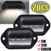 6 LED Mini Car License Number Plate Light  Universal Truck RV Trailer Tail License Plate White Lighting Bulbs Waterproof 12-24V