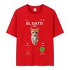 El Gato Is Calling Meme Sad Crying Cat Munchkin Kitty Meme Print T-shirt Hot Sale Fashion Oversized T-shirts Unisex Streetwear