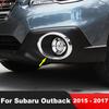 Car Front Fog Light Lamp Cover Trim For Subaru Outback 2015 2016 2017 Chrome Head Foglight Bezel Trims Accessories