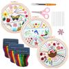 East Leaf Embroidery Kit for Basic Stitch Practice Set Includes Japanese Printed and Tools Beginners (8 Pieces), Instructions, Fabric, (Animals &