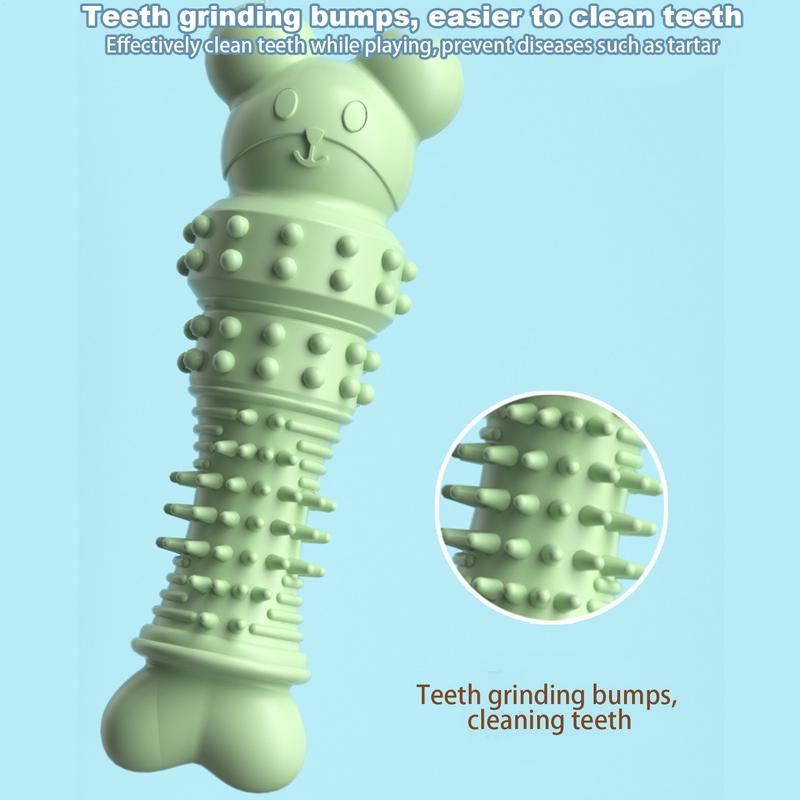 Pet Chew Toy Soft Rubber Bite-resistance Bone Shape Teeth Grinding Chewing Interactive Toys for Small Dogs Training Pet Supplies
