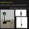 Modern Rechargeable LED Floor Lamp with Rainbow Sunset Sunrise Night Light Projector for Living Room Background Decoration