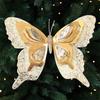 Shatterproof Sequins Butterfly Decorations For Christmas Tree 25Cm Glittering Wing Indoor Outdoor Festival Party Supplies