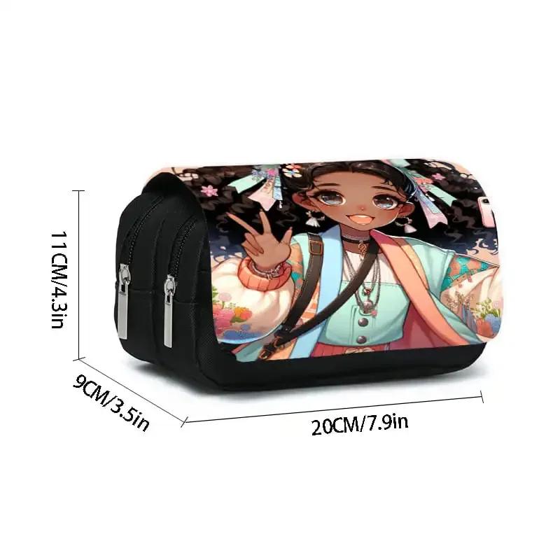 Best Gift for Boys and Girls 3D Cartoon Leather Pencil Pouch Double Flip Pen Case for School for Little Children