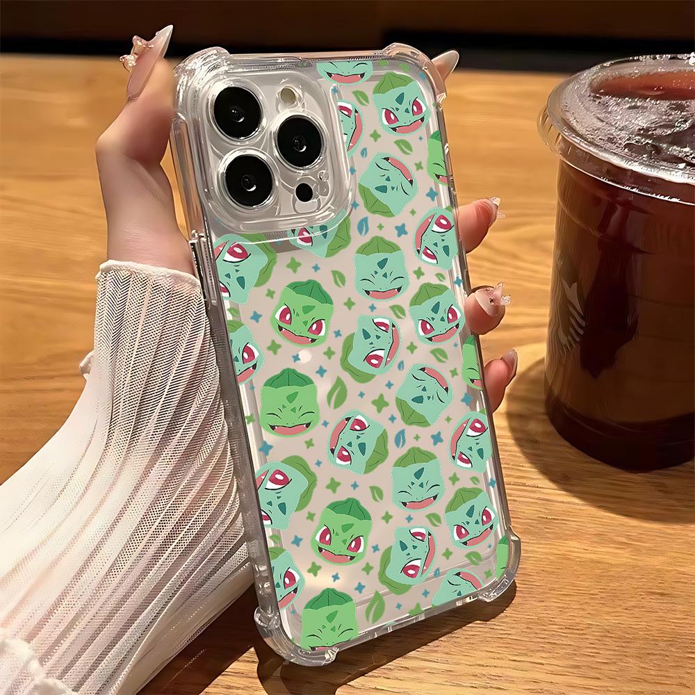 Cute Anime Pokemons Phone Case For IPhone 16e 16 15 14 13 12 11 Mini Pro Max X XR XSMax 7 8 Plus Anti Fall Transparent Cover