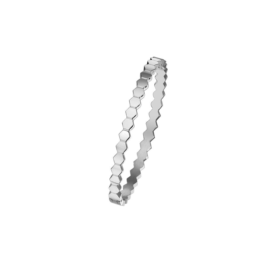 Rose Gold  Silver Titanium Honeycomb Bracelets - Trendy, Fashionable, Personalized Women s Jewelry