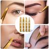 4PCS/Set Stainless Steel Eyebrow Tweezers Pointed Tip Oblique Mouth Eyelash Tweezers Multifunctional Portable