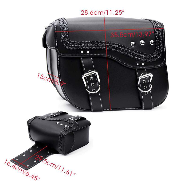 Motorcycle Side Bag Modification Kit Saddle Bag Double Braided Belt Edge Popular For Harley Cruiser Crown Prince