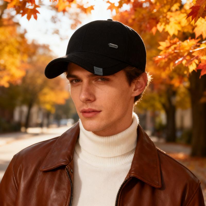 Winter Middle-Aged and Elderly Men's Cap Outdoor Thick Cap Velvet Warm Baseball Cap Ear Protection Cotton Cap