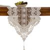 Table Runner Decorative Tulle Tablecloth with Tassel Banner Handcrafted Elegant Lace Strip Cloth for Dining Table Coffee Table TV Cabinet Home Party