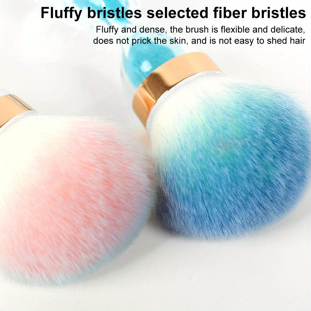 Pędzelek do pyłku do zdobienia paznokci z uchwytem w kształcie klepsydry do usuwania pudru Miękki pędzel do czyszczenia paznokci do manicure Akcesoria do paznokci żelowych Narzędzie