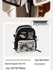 Großes Kapazitäts-Anime-Ita-Rucksack für Mittelschüler - Transparentes Knopfdesign