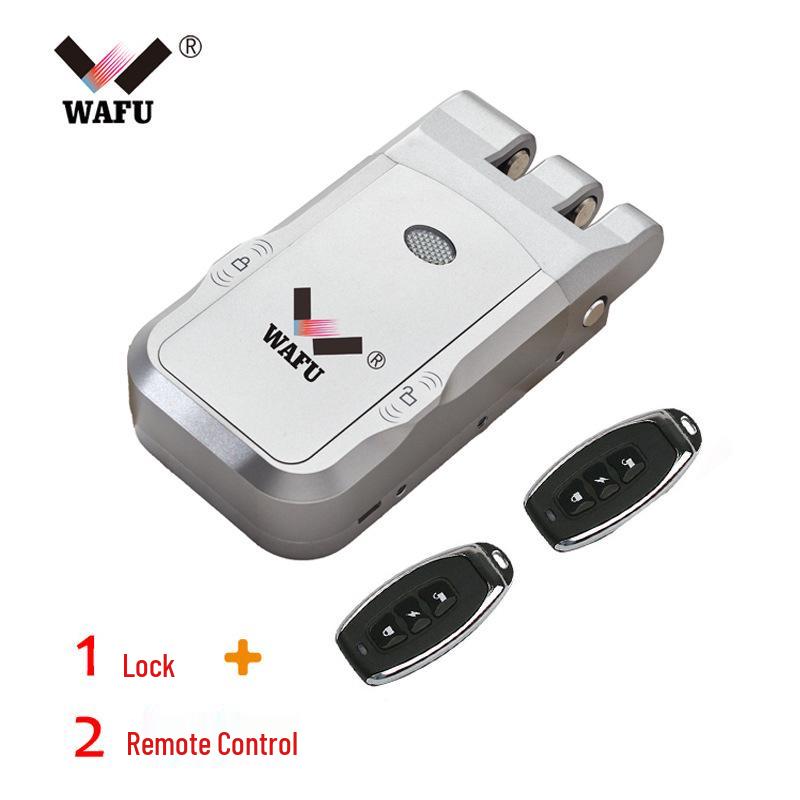 Graffiti Invisible Wireless Anti-theft Smart Lock with Remote Control for Home, Keyhole-less Design for Entrance and Sliding Doors