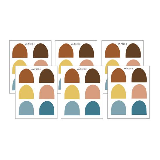 6Pcs Wall Stickers Self-Adhesive Hill Pattern Wall Decals Peel A