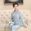 Spring and Autumn New High-end Imitation Cotton Pajamas Women's Summer Long-sleeved Trousers Set Women's Loose Large-size Loungewear