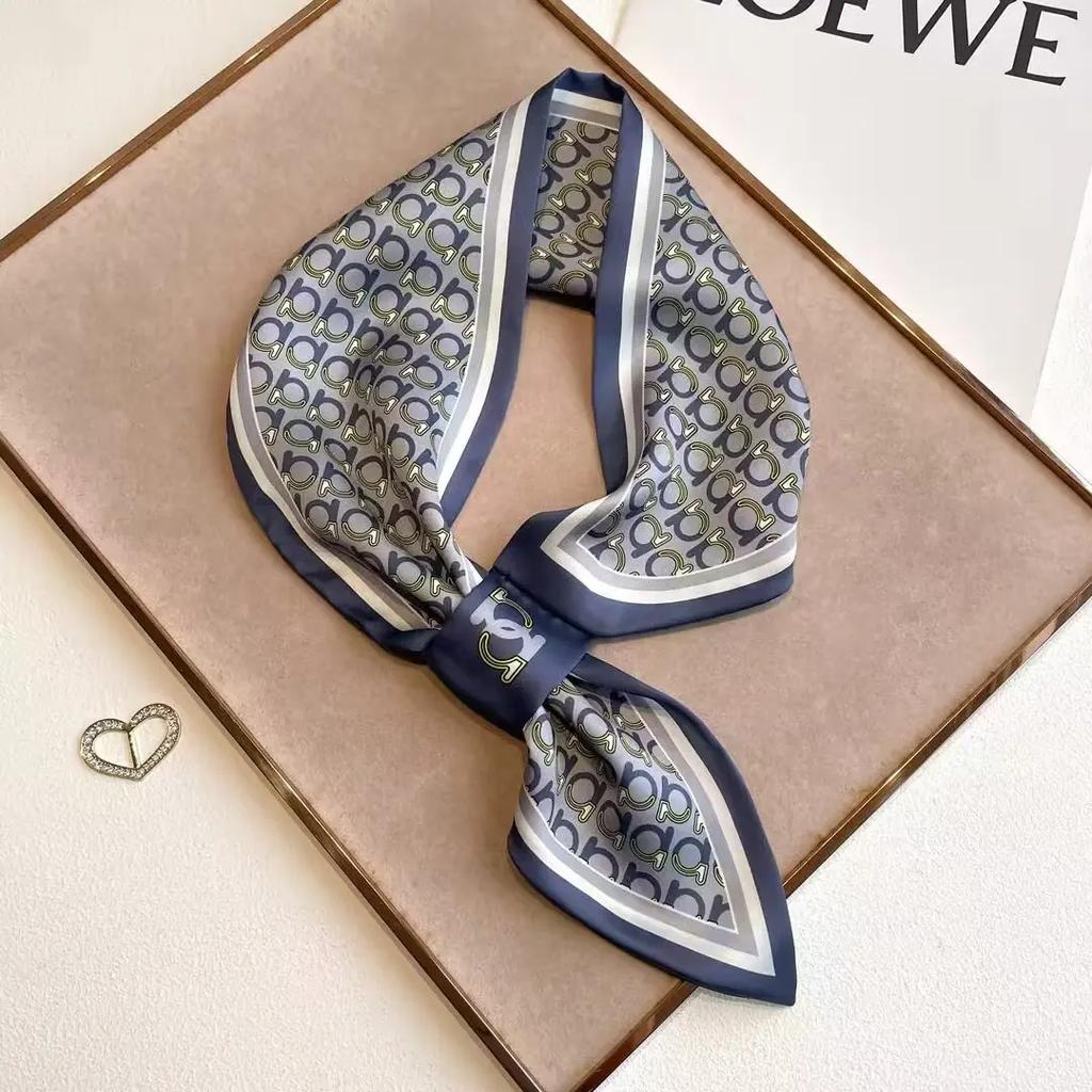 Luxury Brand Skinny Neckerchief Scarf For Women Satin Silk Ribbons Bandana Ladies Neck Tie Wrist Wrap Shawl Echarpe