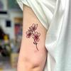 Small Fresh Flower Bouquet Tattoo Sticker With Good Appearance Niche Aesthetic Tattoo Sticker