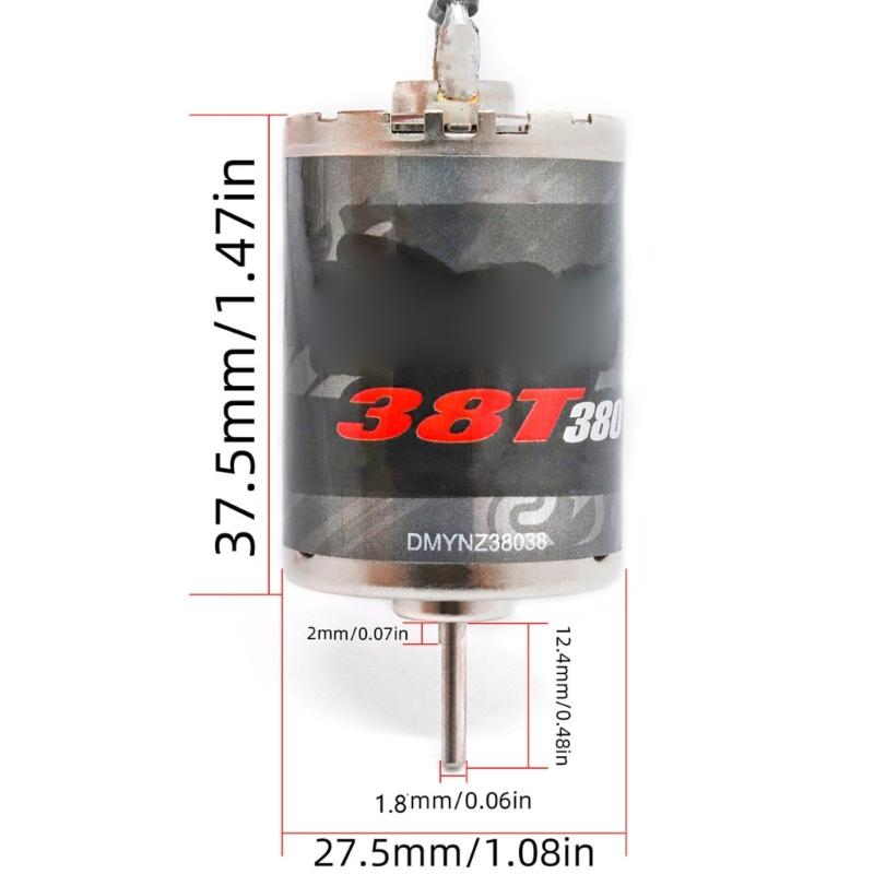 Remote Control Motor 38T 380 Brushed Motor for Remote Control Vehicles and Boats Brushed Motor Transmission