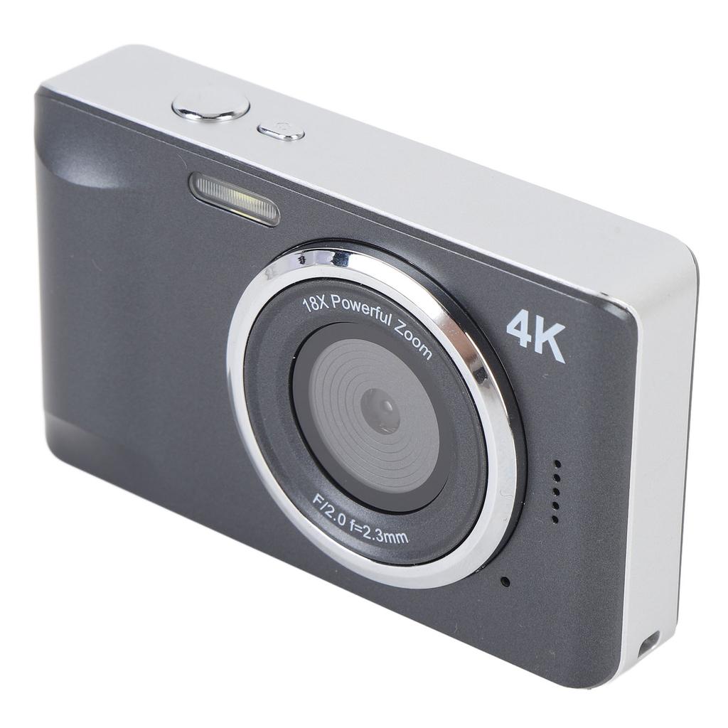 4K 64MP Digital Camera Auto Compact Point and Shoot Camera with 18X Digital Zoom 2.8 Inch Screen Compact Small Camera for Photography