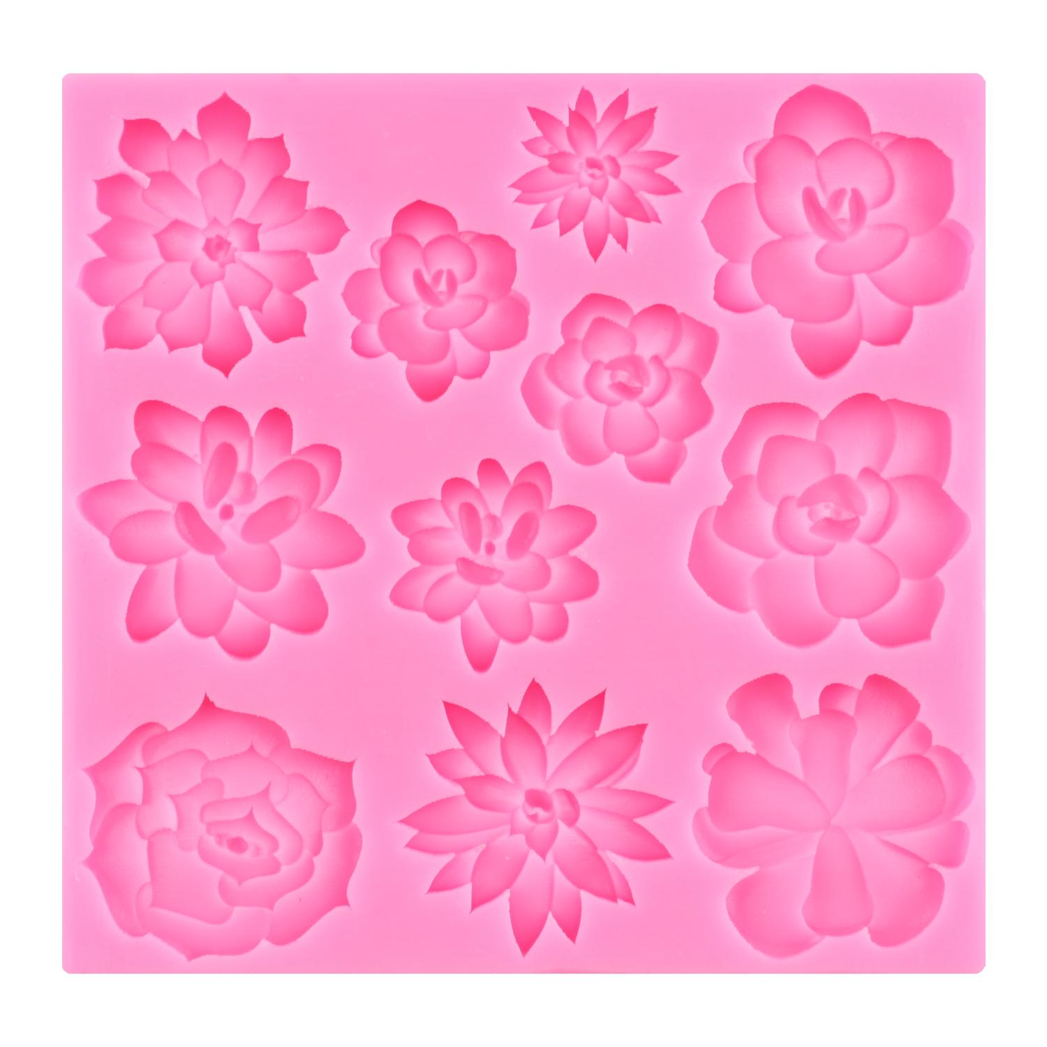 

Суккулентный кактус, силиконовая форма для помадки для украшения торта из сахара, топпер для кексов, конфеты, шоколадная жевательная резинка, паста, формы из полимерной глины чёрный