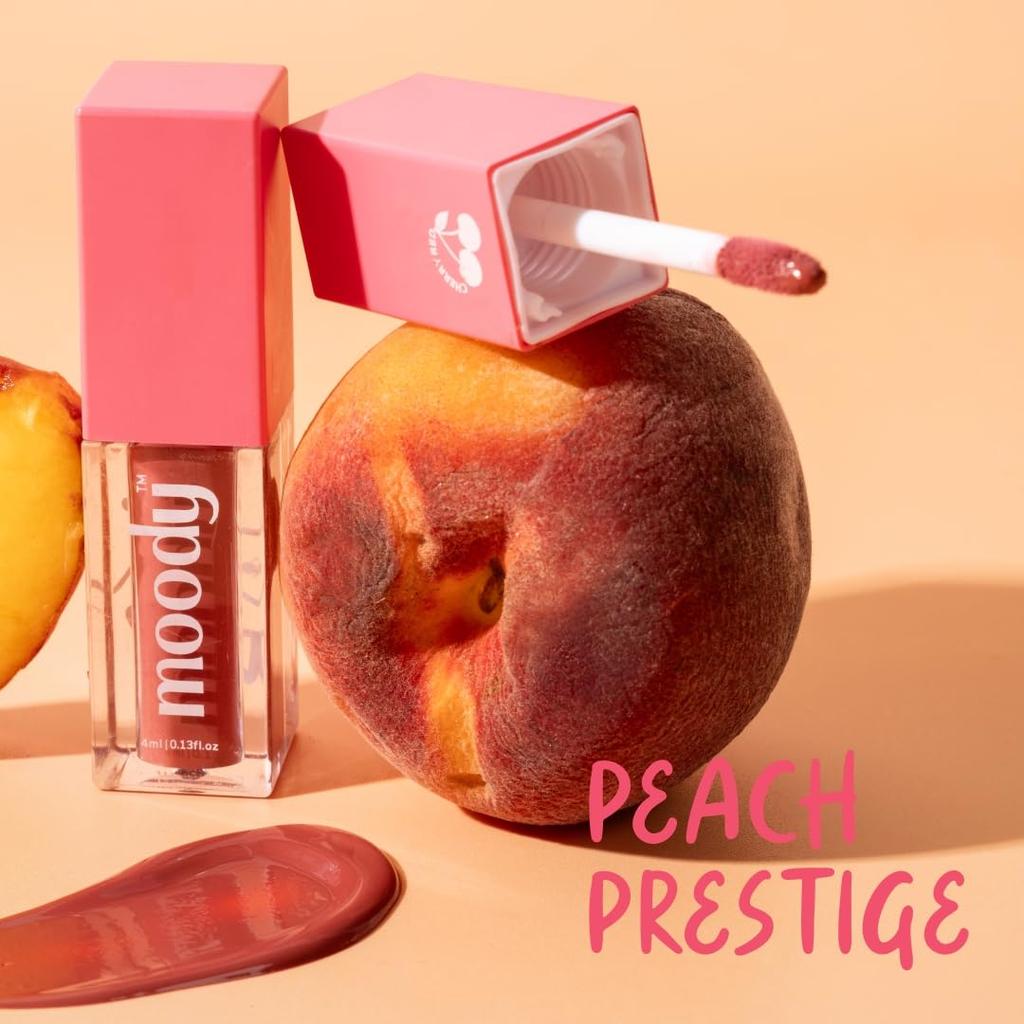 Moody Drip Matte Liquid Lipstick - Peach Prestige, with Jojoba Seed Oil & Vitamin E | Transferproof, Long Lasting & Vibrant Lip Colors That Last Up