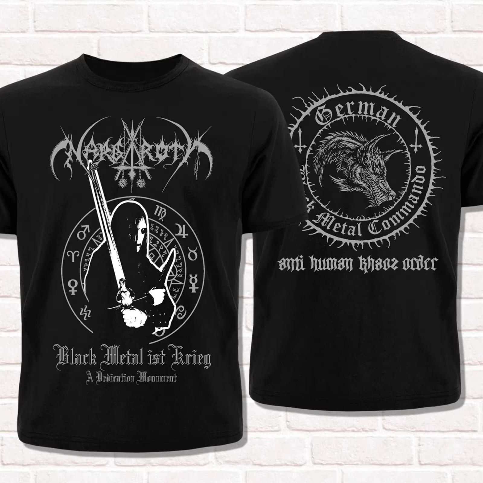 Футболка Nargaroth Black Metal Ist Krieg 2001 Блэк-метал Металхэды Стиль Летний Хлопок Мужской Женский Верх Футболка Уличная Повседневный Y2k 4XL