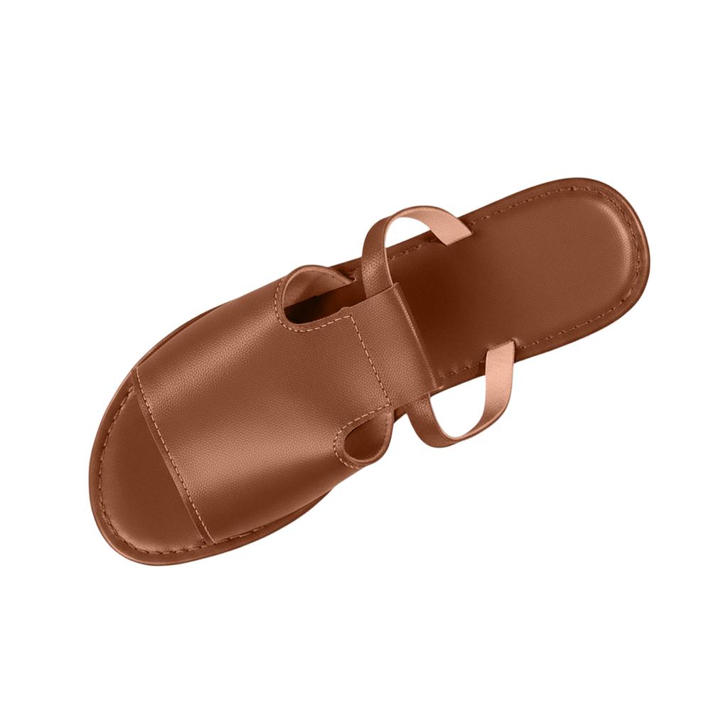 Women's Cut Out Slide Sandals Open Toe Summer Flat Sandals Outdoor Shoes