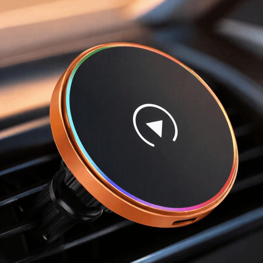 2-in-1 CarPlay Adapter Box Wireless Car Screen Casting Bracket Box Magnetic Phone Mount For Car