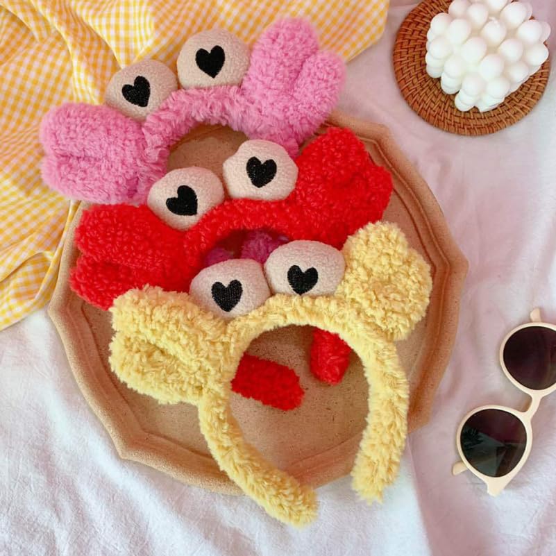 Beaupretty Krabí čelenka Vlasové doplňky Vlasové šperky Humří párty Pokrývka hlavy Humr Zvířecí čelenka Fiesta čelenka Párty doplňky Plyšová hračka