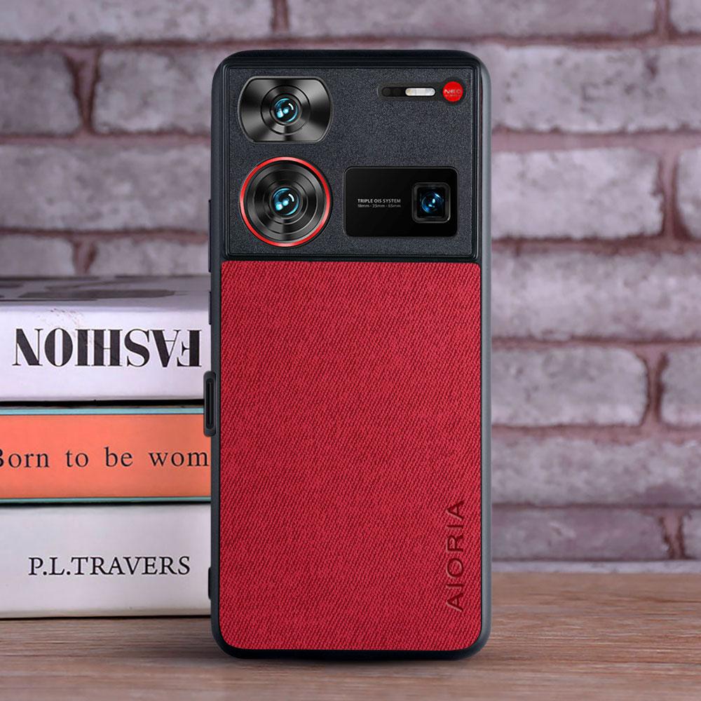 Case for Nubia z70 z60 ultra nubia z60S Pro funda Soft Master Hard Textile Leather Fashion Phone Cover for nubia z70 ultra Case