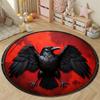 Boho Round Moon Multicolor Rug Mat, Non-Slip Floor Mat for Entryway