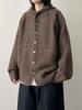 Unisex Retro Hooded Knit Cardigan: Cozy, Thick, Loose, Autumn/Winter Style Sweater