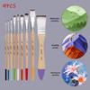 9 Pcs Set Nylon Brush of Beginners Hand-painted Graffiti Gouache Watercolor Brush Wall Painting Acrylic Paint Board Brush Tools