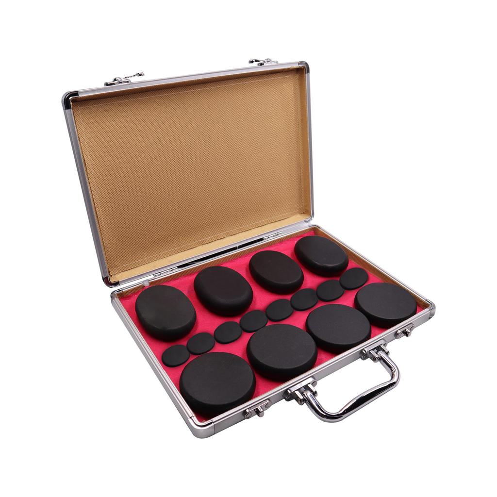 28-Piece Jade Hot Stone Massage Set with Heated Box for Spa and Physiotherapy