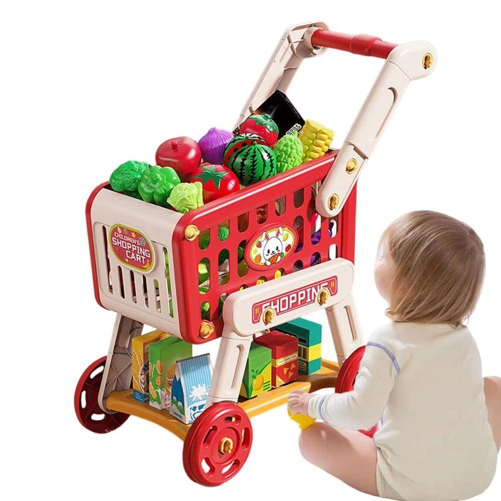 Simulation Shopping Cart Toy Set 20PCS/Set Kids Role Playing Toy Boys Girls Gift