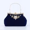 Vintage Sequin Velvet Banquet Clutch: Qipao, Handheld, Shoulder, Crossbody, Hanfu & Evening Gown Bag.